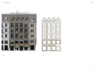 Strassenfassade, Längsschnitt