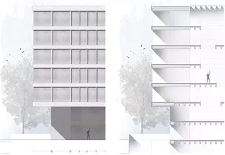 Façade & coupe 1:50