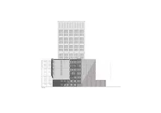 Westfassade / Schnitt_200