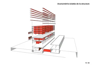 Axonométrie éclatée de la structure
