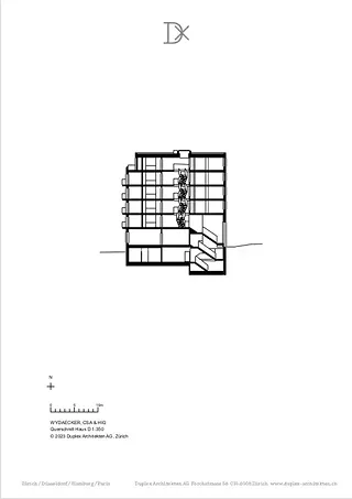 Coupe transversale de la maison D