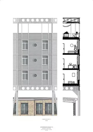 Coupe de façade