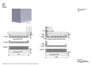 Détail de la maçonnerie apparente