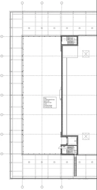 3. Obergeschoss Kopfbau, Reserve für die mittlefristige Erweiterung
