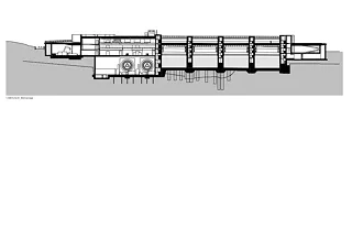 Coupe de barrage de la centrale hydroélectrique de Hagneck