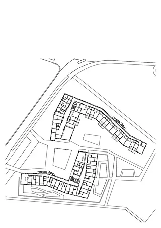 Erdgeschoss mit Umgebung 1:500