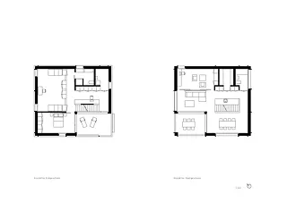 Plans rez-de-chaussée et étage supérieur
