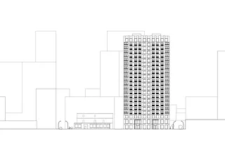 Nord-Ost Fassade 1:200