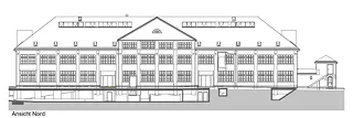 Zentralbau, Ansicht Nord