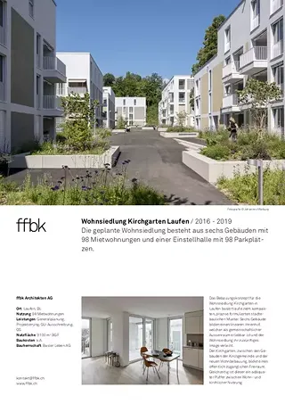 Projektblatt Kirchgarten Laufen