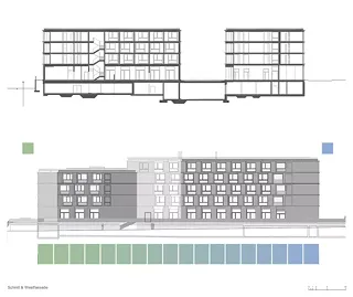 Schnitt - Westfassade