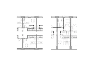 Wohnung auf zwei Etagen 1:50