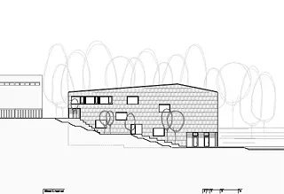 Façade sud_Bâtiment D