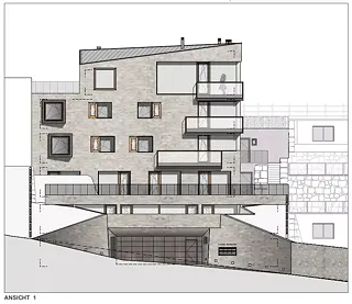 Façade sud 1:100