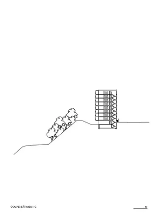 Coupe sur bâtiment nord