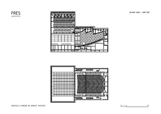 Schnitt & Grundriss grosser Saal