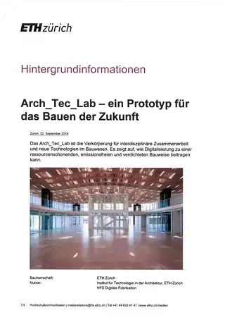 Hintergrundinformationen Arch_Tec_Lab