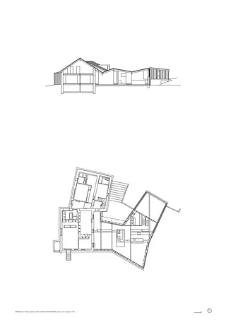 Plan du rez et coupe