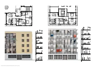 Detail Wohnungen und Fassade