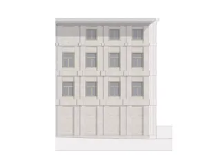 Fassadenausschnitt Materialisiert