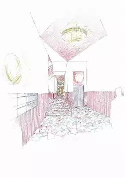 Esquisse du hall d'entrée