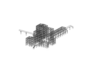 Axonométrie structure porteuse principale