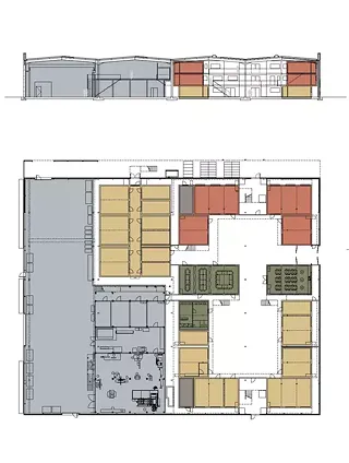 Plan rez et coupe