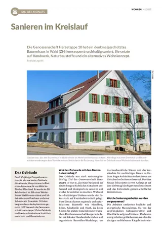 Chantier du mois, Logement, WBG ZH