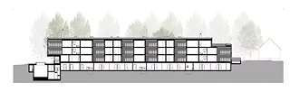 Coupe longitudinale maison A