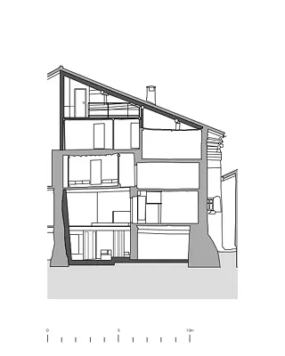 Coupe transversale habitation
