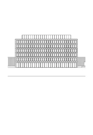Façade est,  1:200