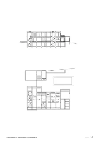 Grundriss und Längsschnitt