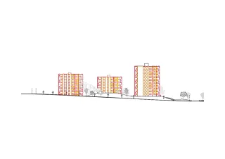 Südfassade: Abbruch und Neubau