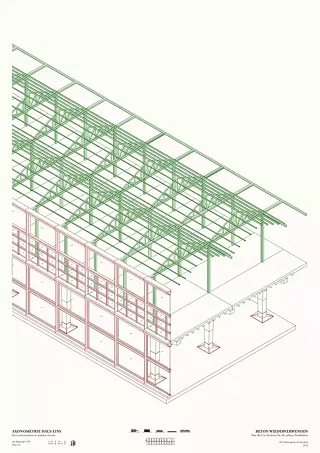 Axonometrie Haus 1