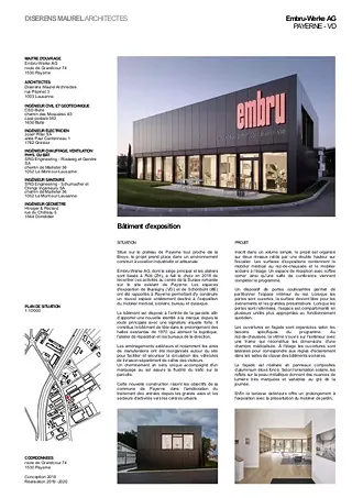 Präsentationsbroschüre Embru-Werke AG
