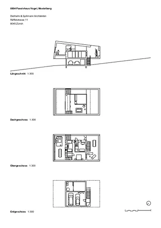 Grundrisse und Schnitt 1:300