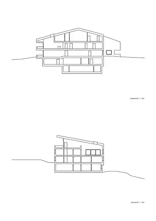 Coupes longitudinale / transversale 1: 200