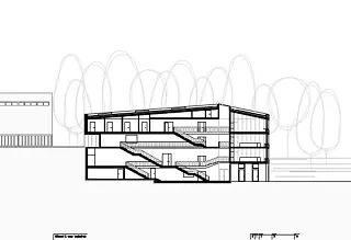 Coupe longitudinale_Bâtiment D