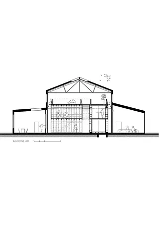 Querschnitt Halle 1:100