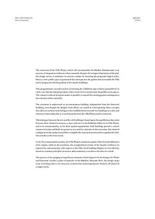 English project description Barozzi / Veiga