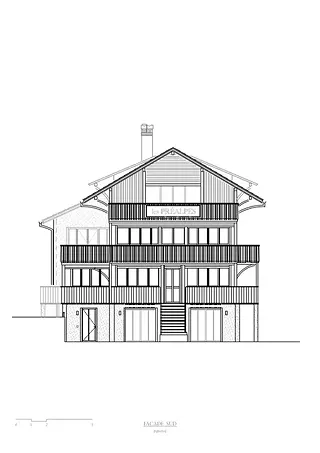 Façade sud - rénové