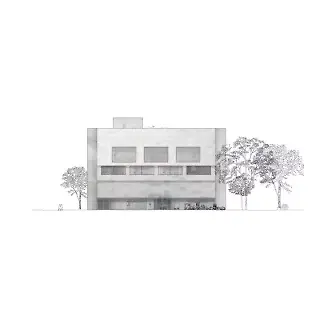 Fassade mit Materialität