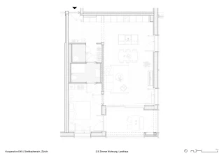 Appartement de 2,5 pièces, maison de campagne