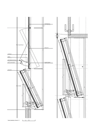Detail Metallbau Fenster 1:5