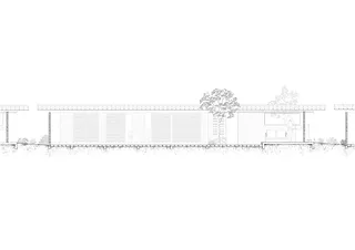 Coupe longitudinale habitation