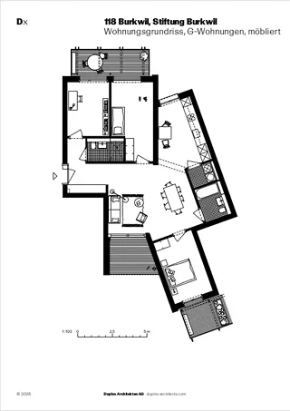 Plan des appartements Appartements en G