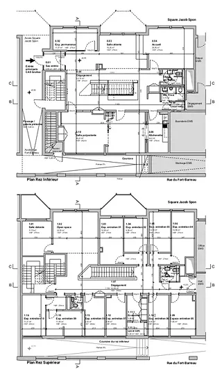 Plan rez de inférieur et supérieur