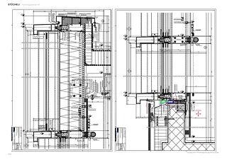 DET Coupes verticales façade poteaux-traverses