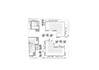 plan du rez-de chaussée, maisons C+D