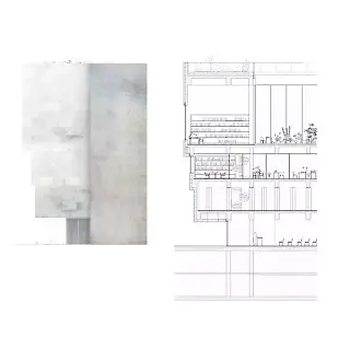 Fassadendetail und Materialität